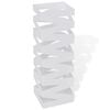 vidaXL Porte-parapluie carr&eacute; &agrave; rangement Blanc Acier 48,5 cm