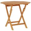 vidaXL Table de jardin pliante Naturel 90 x 90 x 75 cm