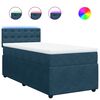 vidaXL Sommier &agrave; lattes de lit avec matelas bleu 80x200 cm velours