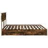 vidaXL Lit de Rangement Ch&ecirc;ne fum&eacute; 180 x 200 cm Bois d'ing&eacute;nierie