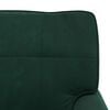 vidaXL Chaise longue avec coussin Vert fonc&eacute; 91 x 157 x 91 cm Velours