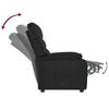 vidaXL Fauteuil inclinable Noir Similicuir