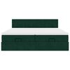 vidaXL Cadre de lit ottoman avec matelas vert fonc&eacute; 200x200 cm velours