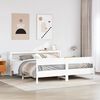 vidaXL Cadre de lit sans matelas blanc 200x200 cm bois massif de pin