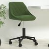 vidaXL Chaise pivotante de bureau Vert foncé Velours