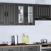 vidaXL Armoire murale de cuisine avec porte en verre Lucca noir