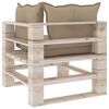 vidaXL Salon palette de jardin 4 pcs avec coussins bois de pin