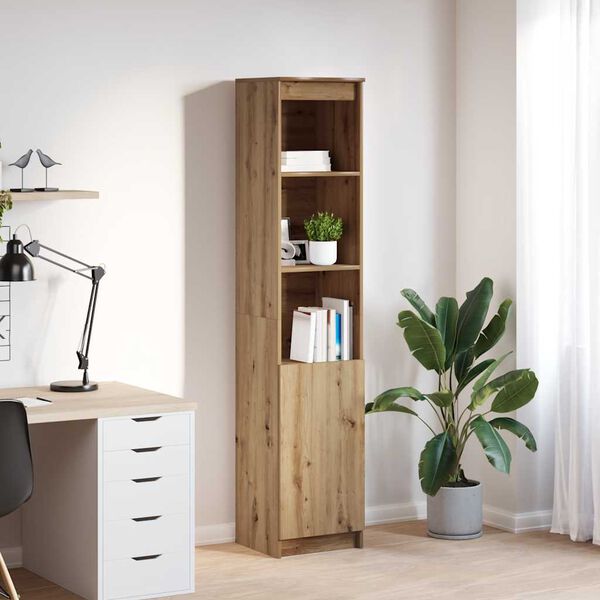 vidaXL Buffet haut ch&ecirc;ne artisanal 37,5x35x180 cm bois d'ing&eacute;nierie