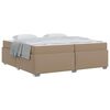 vidaXL Cadre de lit avec matelas Cappuccino 200 x 200 cm tissu