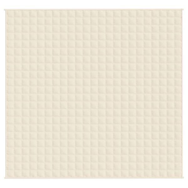 vidaXL Couverture lest&eacute;e Cr&egrave;me clair 220x235 cm 15 kg Tissu