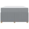 vidaXL Cadre de lit avec matelas Gris clair 120 x 200 cm tissu