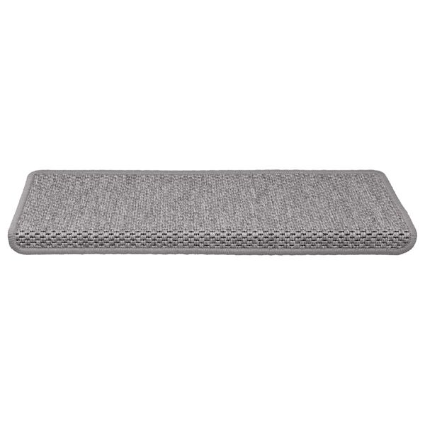 vidaXL Tapis d'escalier autocollants 30 pcs 65x21x4 cm argent&eacute;