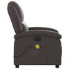 vidaXL Fauteuil de massage inclinable électrique marron foncé