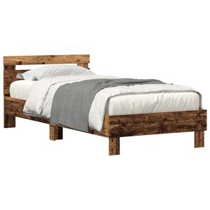 vidaXL Cadre de lit Bois ancien 100 x 200 cm Bois d'ing&eacute;nierie
