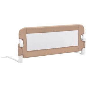 vidaXL Barri&egrave;re de lit enfant Taupe 102x42 cm Polyester