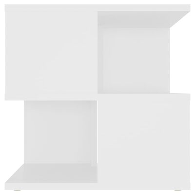 vidaXL Table d'appoint Blanc 40x40x40 cm Aggloméré