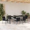 vidaXL Ensemble de salle &agrave; manger pour jardin 7 pcs Noir et gris
