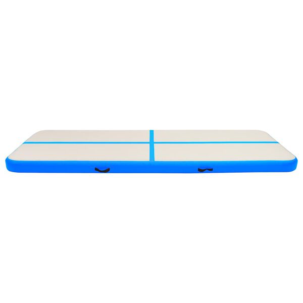 vidaXL Tapis gonflable de gymnastique avec pompe 500x100x15cm PVC Bleu