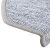 vidaXL Tapis d'escalier 20 pièces 65 x 24 x 4 cm Gris clair Demi-rond Grand