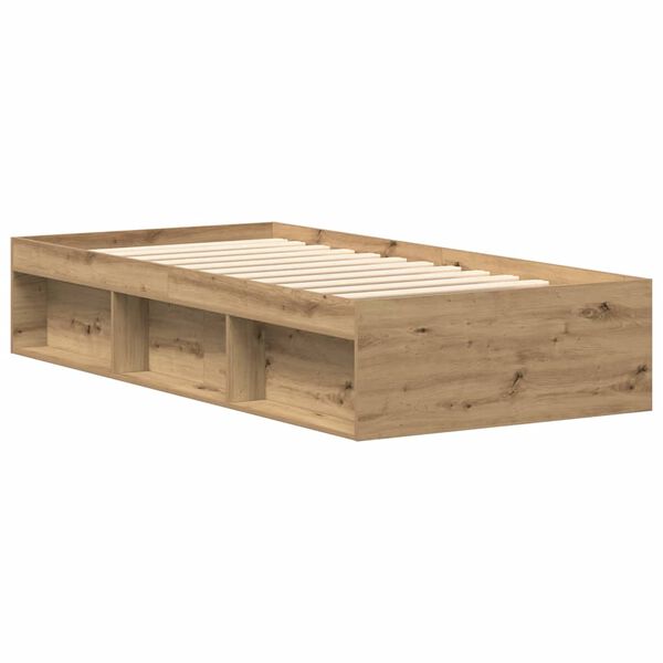 vidaXL Cadre de lit sans matelas ch&ecirc;ne artisanal 90x190 cm