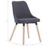 vidaXL Chaises &agrave; manger lot de 2 gris fonc&eacute; tissu