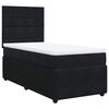 vidaXL Sommier &agrave; lattes de lit avec matelas Noir 90x200 cm Velours