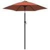 vidaXL Parasol Terre cuite 200x224 cm Aluminium