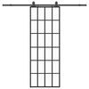 vidaXL Porte coulissante kit de quincaillerie noir 76x205 cm verre ESG