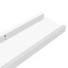 vidaXL &Eacute;tag&egrave;res murales 2 pcs Blanc brillant 100x9x3 cm