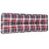 vidaXL Coussin de palette motif &agrave; carreaux rouge 120x40x12 cm tissu