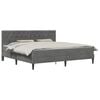 vidaXL Cadre de lit avec matelas Gris fonc&eacute; 180 x 200 cm Velours