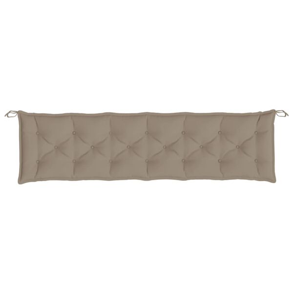 vidaXL Coussin de banc de jardin taupe 200x50x7 cm tissu oxford