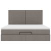 VidaXL Cadre de lit ottoman avec matelas taupe 160x200 cm tissu