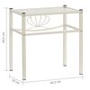 vidaXL Tables de chevet 2 pcs Blanc et transparent M&eacute;tal et verre