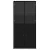 vidaXL Haut Armoire Noir 68 x 37 x 142 cm Bois d'ing&eacute;nierie