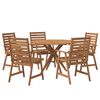 vidaXL Ensemble &agrave; manger de jardin 6 pcs Bois d'acacia solide