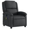 vidaXL Fauteuil de massage inclinable noir cuir v&eacute;ritable
