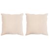 vidaXL Oreiller 2 pc 60 x 60 cm Toutes saisons Fibre de Kapok Beige