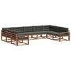vidaXL Ensemble de canap&eacute;s d'ext&eacute;rieur 9 pcs Naturel et Anthracite