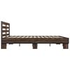 vidaXL Cadre de lit sans matelas ch&ecirc;ne marron 200x200 cm