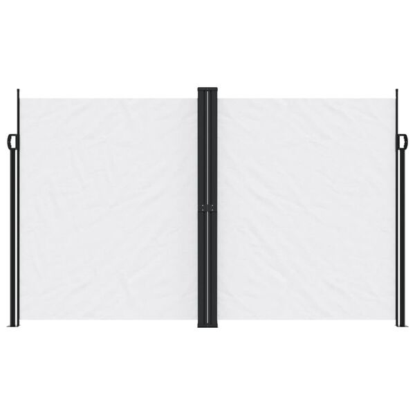 vidaXL Auvent lat&eacute;ral r&eacute;tractable blanc 200x1200 cm