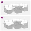 vidaXL Salon de jardin avec coussins 8 pcs gris r&eacute;sine tress&eacute;e acacia