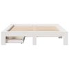 vidaXL Cadre de lit sans matelas blanc 140x200 cm bois de pin massif