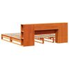 vidaXL Lit biblioth&egrave;que sans matelas cire marron 180x200cm bois massif