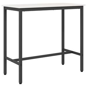 vidaXL table Blanc 100 x 50 x 91 cm Bois d'ing&eacute;nierie et acier