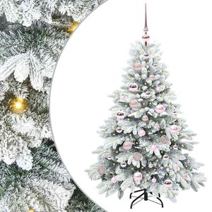 vidaXL Sapin de No&euml;l artificiel avec 150 LED Blanc 120 cm PE et PVC