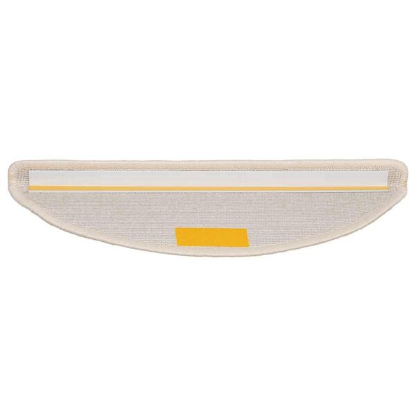 vidaXL Tapis d'escalier 30 pi&egrave;ces 56 x 17 x 3 cm Blanc Demi-rond