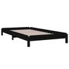 vidaXL Lit empilable sans matelas noir 75x190 cm bois de pin massif