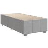 vidaXL Sommier &agrave; lattes de lit et matelas Gris clair 90x190 cm Tissu