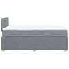 vidaXL Sommier &agrave; lattes de lit avec matelas Gris clair 120x200cm Tissu
